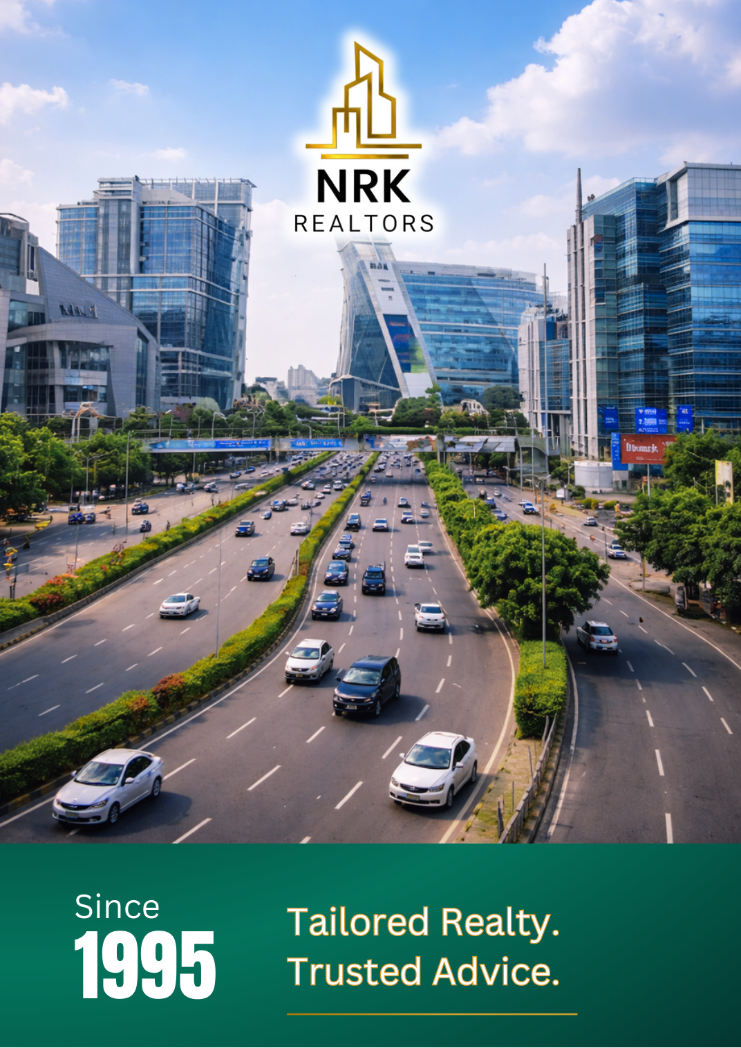 Gurugram skyline visual used by NRK Realtors in profile