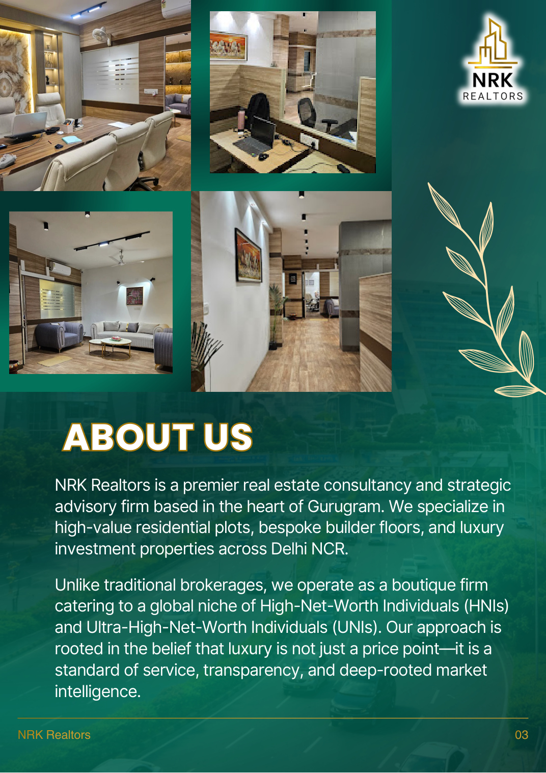 NRK office collage from profile brochure